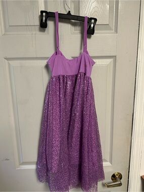 Selena Gomez Lavender Sequin Party Dress for Girls